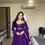 Thumbnail: Purple Wine Colour Embroidery With Sequence Work Long Gown