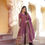 Thumbnail: Levender Coloue Sequence With Embroidery Work LOng Gown