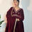 Thumbnail: Designer Maroon Colour Velvet With Thread Work Suit