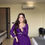 Thumbnail: Purple color Georgette Wear Gown With Dupatta