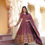 Thumbnail: Levender Coloue Sequence With Embroidery Work LOng Gown