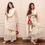 Thumbnail: Designer Off White Colour Heavy Embroidery Work Wedding Wear Sharara Suit