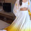 Thumbnail: Satin Silk Haldi Function Wear Soft Yellow White Lehenga For Women