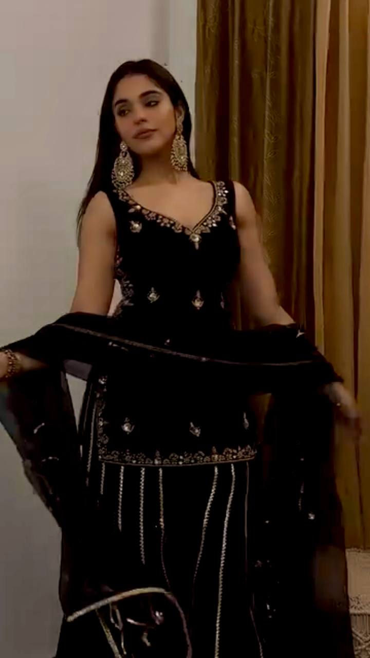 Thumbnail: Black Color Sharara Suit