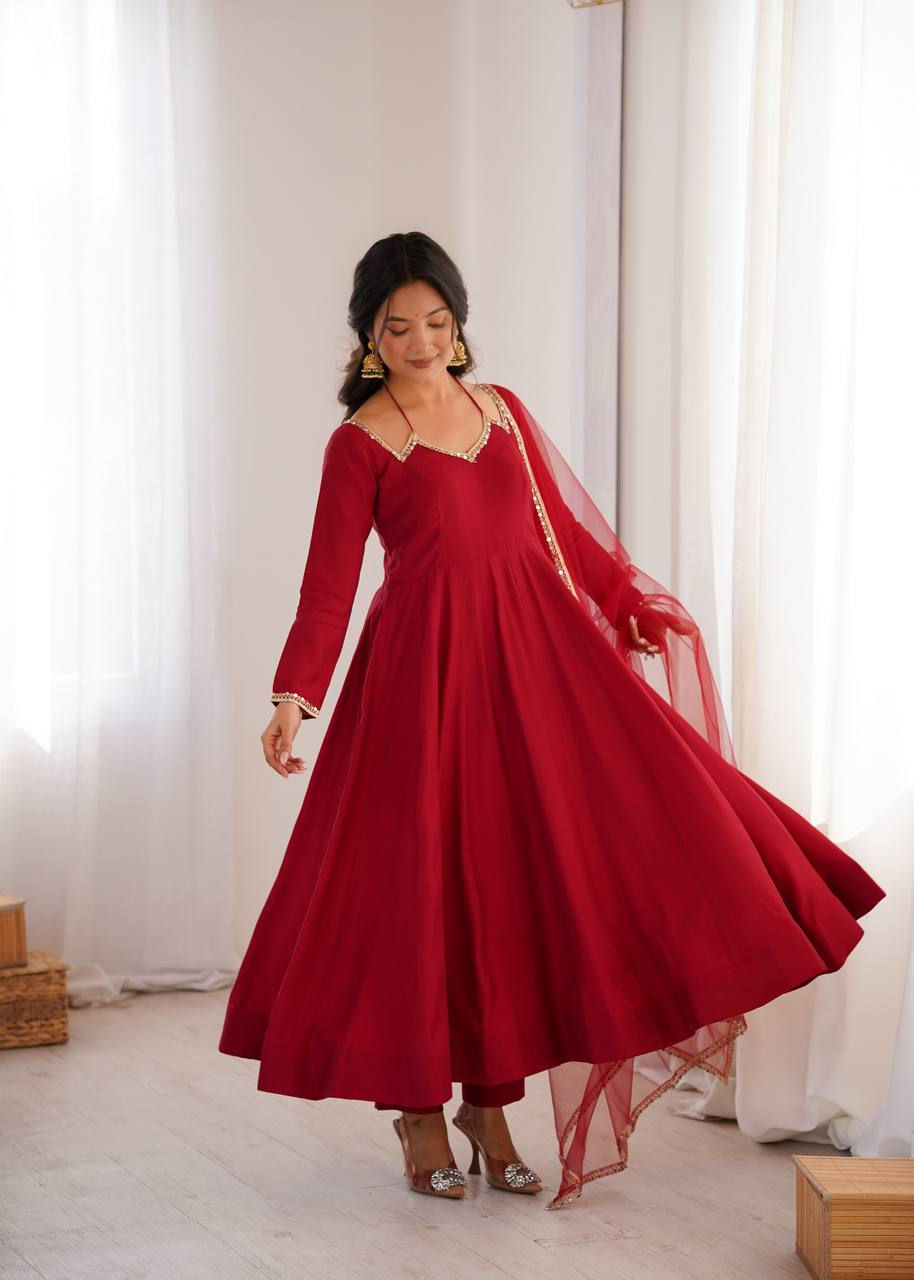Red Color Designer Suit