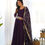 Thumbnail: Designer Purple Colour Phantom Silk Gown With Net Dupatta
