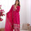 Thumbnail: Pretty Pink Color Chinon Silk With Heavy Sequence Work Suit Set