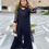 Thumbnail: Designer Black Colour Georgette With Heavy Embroidery Work Plazzo Suit