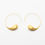 Thumbnail: Gold "Comma" Hoop Brushed Earrings
