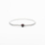 Garnet Solo on Silver Bracelet | 6mm