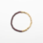 Garnet & Faceted Gold Two-Tone Bracelet | 4mm