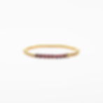 Eight Garnet on Gold Orbit Bracelet | 4mm