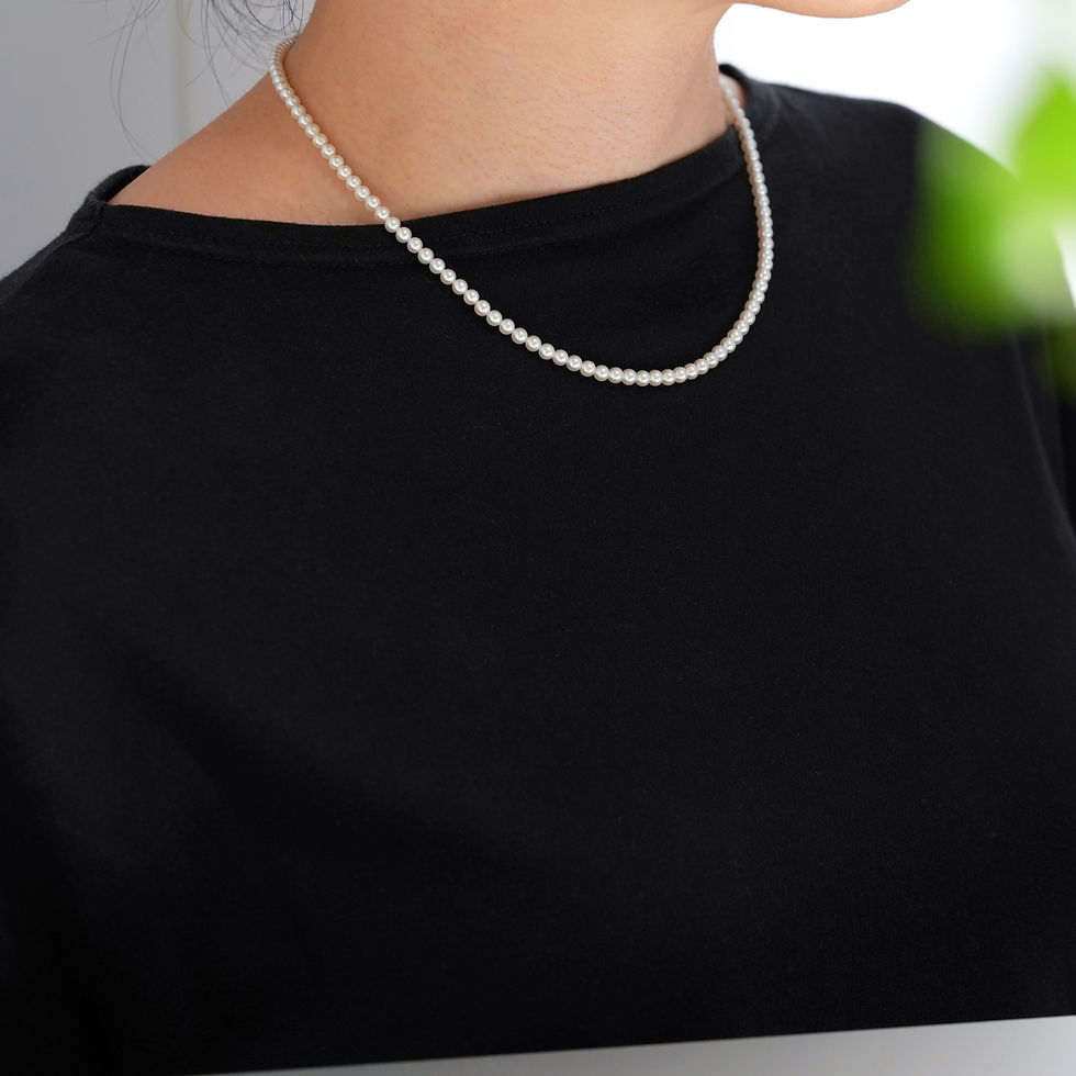 SAIRINDAMA Akoya Pearls Pure Necklace | 3.5mm - 4mm | 17"