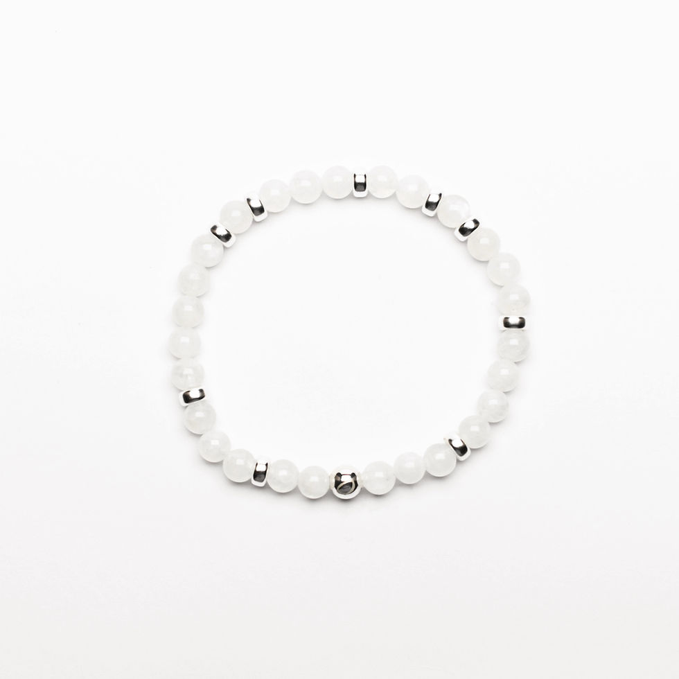 Moonstone & Silver Cascade Bracelet | 6mm