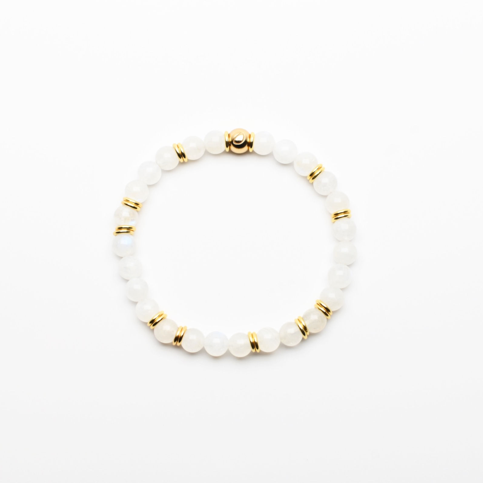 Moonstone & Gold Cascade Bracelet | 6mm