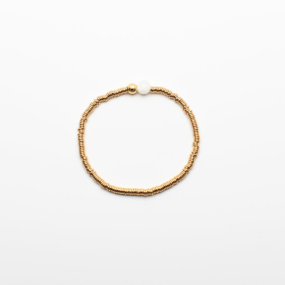 Thumbnail: Moonstone Solo on Gold Bracelet | 6mm