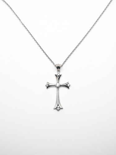 Silver Cross Pendant with Cubic Zirconia | ORIENTSENSES