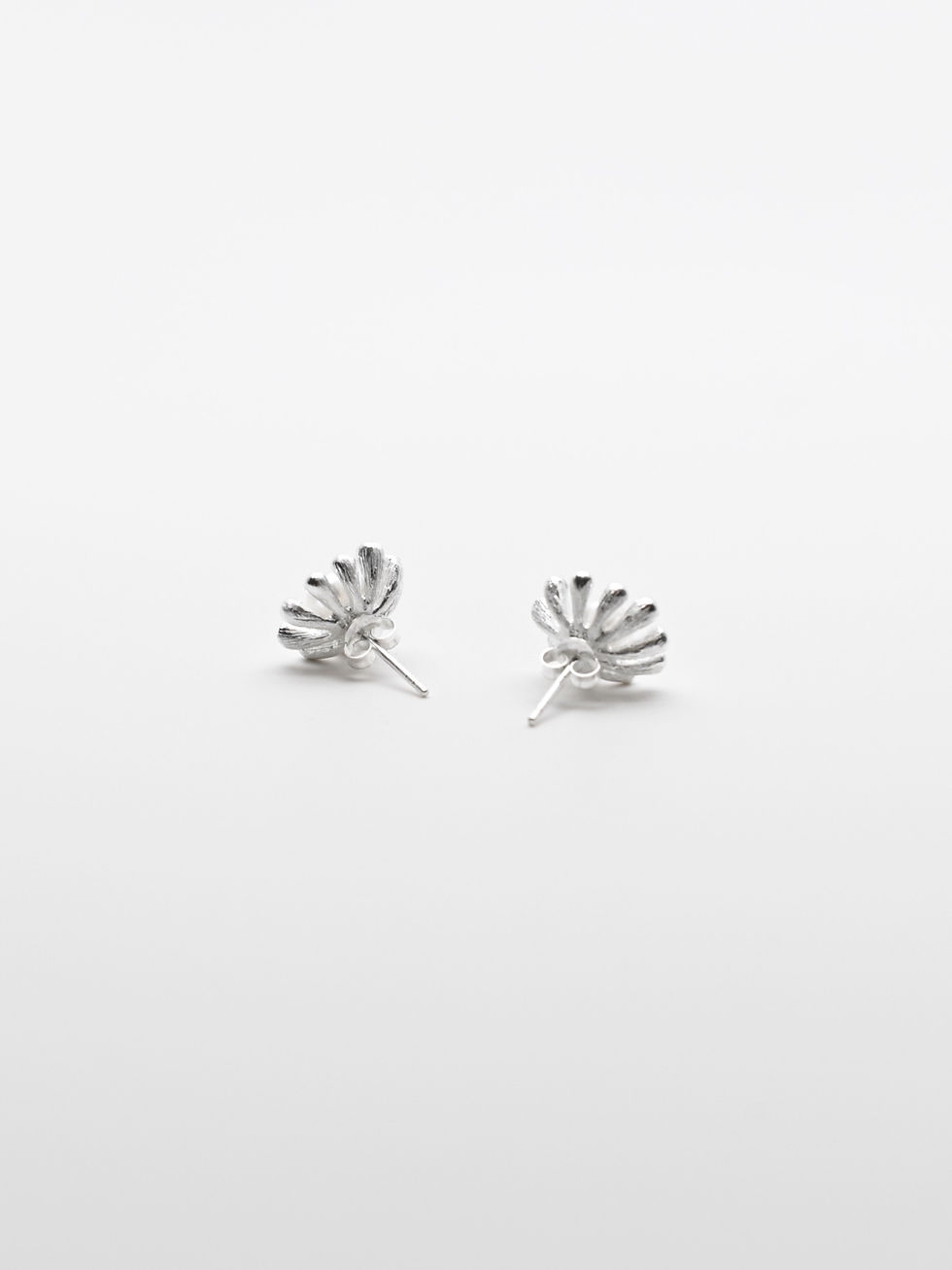 Thumbnail: White Pearl Blossom Silver Earrings