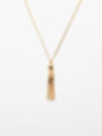 Handcrafted Oriental Gold Tassels Pendant on Gold Chain Necklace