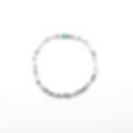 American Turquoise Solo on Faceted Silver Bracelet | 4mm