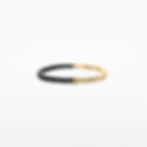Black Onyx & Faceted Gold Two-Tone Bracelet | 4mm