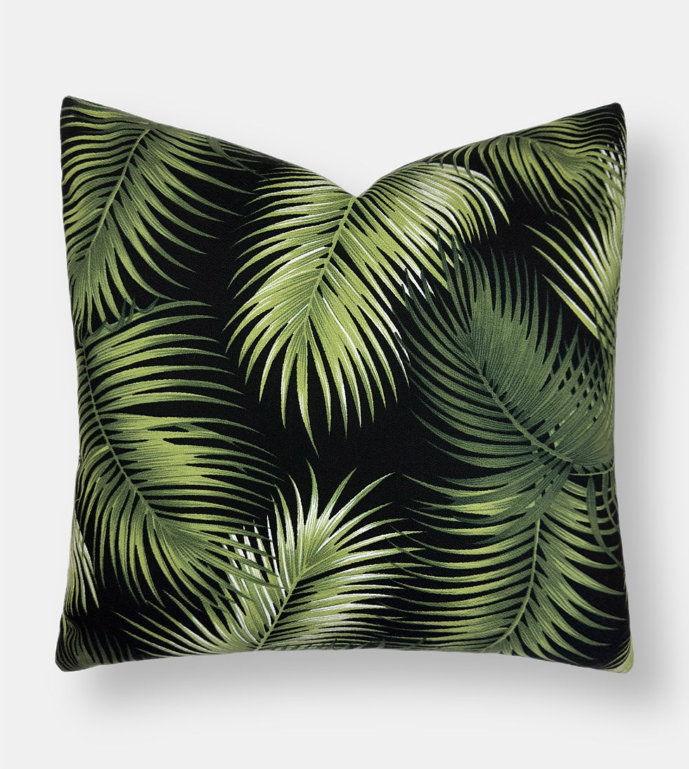 Tropical Palm Fronds BARKCLOTH Pillow - 20" x 20"
