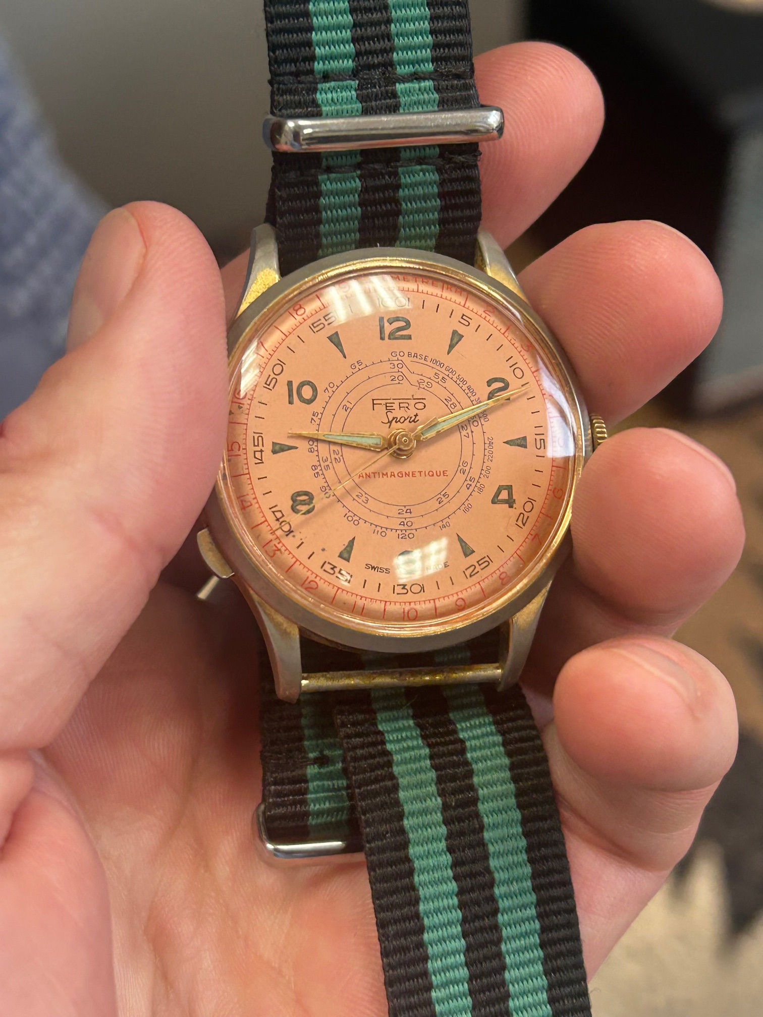 1950s Fero Sport Telemetre 38mm (Men'/Unisex)