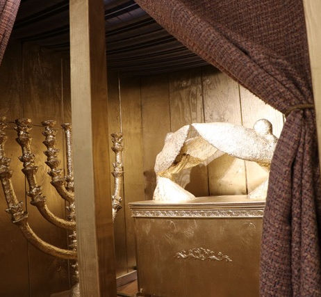 Menorah, ark of the covenant, altar of incense.