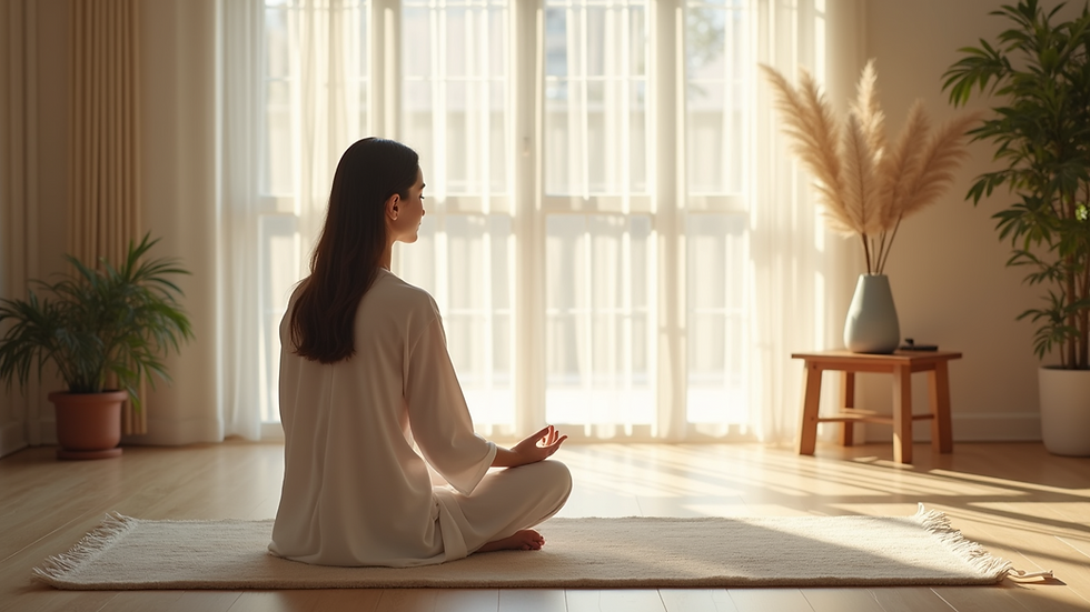 Close-up view of a serene workspace with a journal and a candle