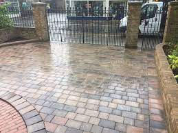 Paved Driveway And Curved Edging At A Period Property In Deal Kent