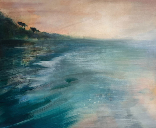 Installation views and artworks from What The Land Remembers at Cornwall Museum and Art Gallery, Truro, Cornwall, a major contemporary art exhibition celebrating women artists inspired by the Cornish landscape. Featured works include mixed media and oil paintings of Cornish seascapes, moorland and coastal light, alongside sculptural ceramics echoing weathered rocks and tidal textures. Artists include Ashleigh Anne, Amy Allbright, Charlotte Jones, Megan Gant, Natalie Day, Nina Brooke, Ruth Bateman, Sarah Woods, Sophie Carter and Tamsyn Trevorrow, with subjects spanning the Camel Estuary, Porthmeor, Hawkes Point and abstracted studies of land, sea and shifting light. The exhibition highlights contemporary Cornish art, landscape painting in Cornwall, coastal ceramics and creative practice rooted in Truro and across Cornwall, on show at Cornwall Museum and Art Gallery until August 2026.