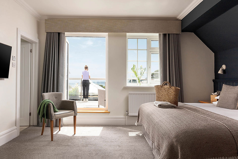 Classic King Room with Seaview Terrace at St Michaels Resort in Falmouth