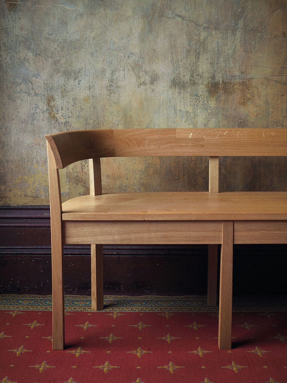 Brodsworth Hall oak bench