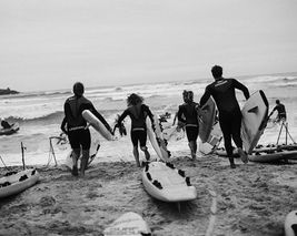 Lifeguards, Harlyn Bay by David Wren