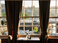 The Royal Castle Dartmouth, St Austell Brewery, View from the Restaurant across the Harbour