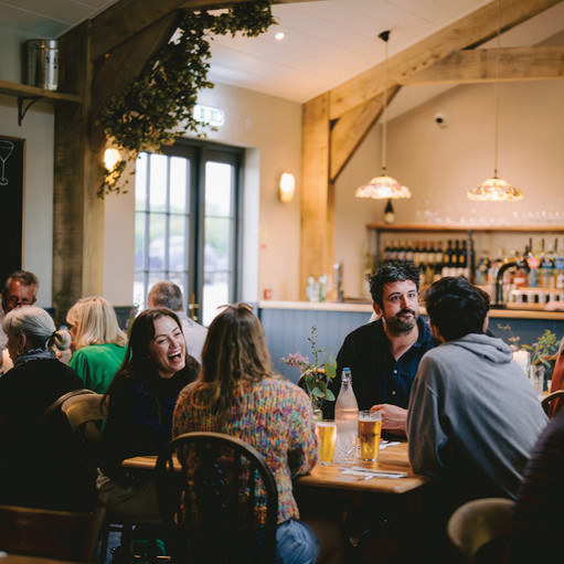 Restaurant guests at Halwyn