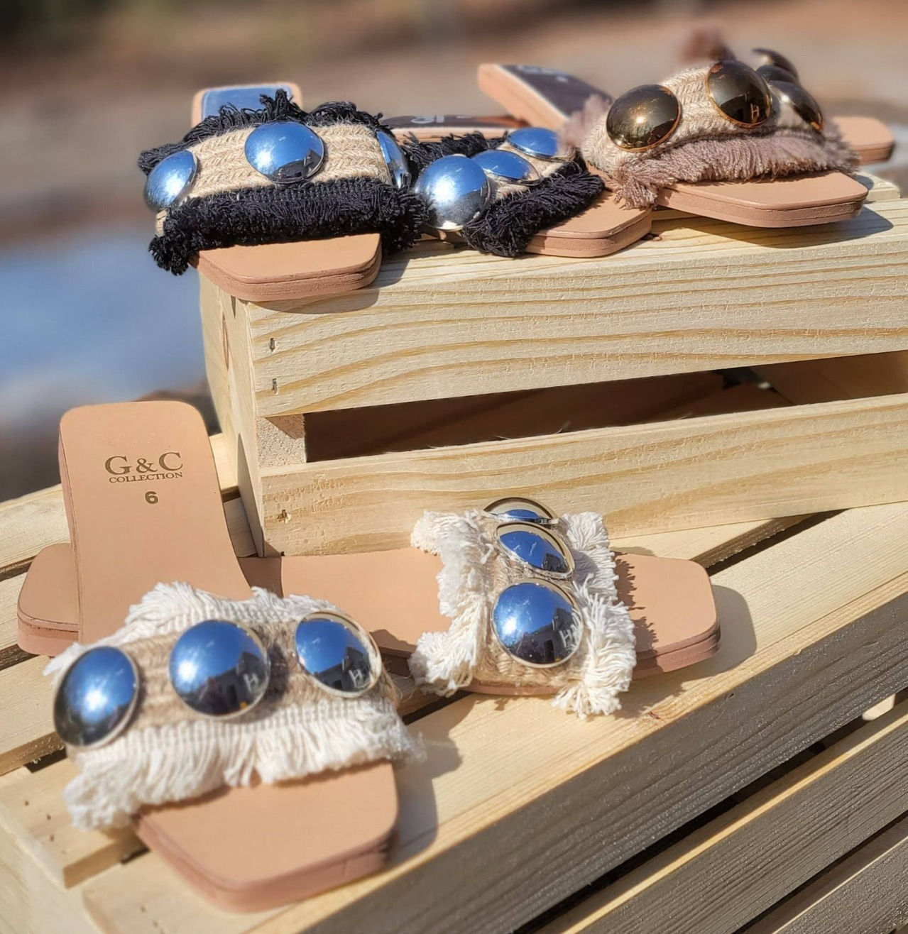 Button sandals