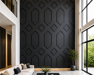Premium geometric accent wall installation in Tampa Bay