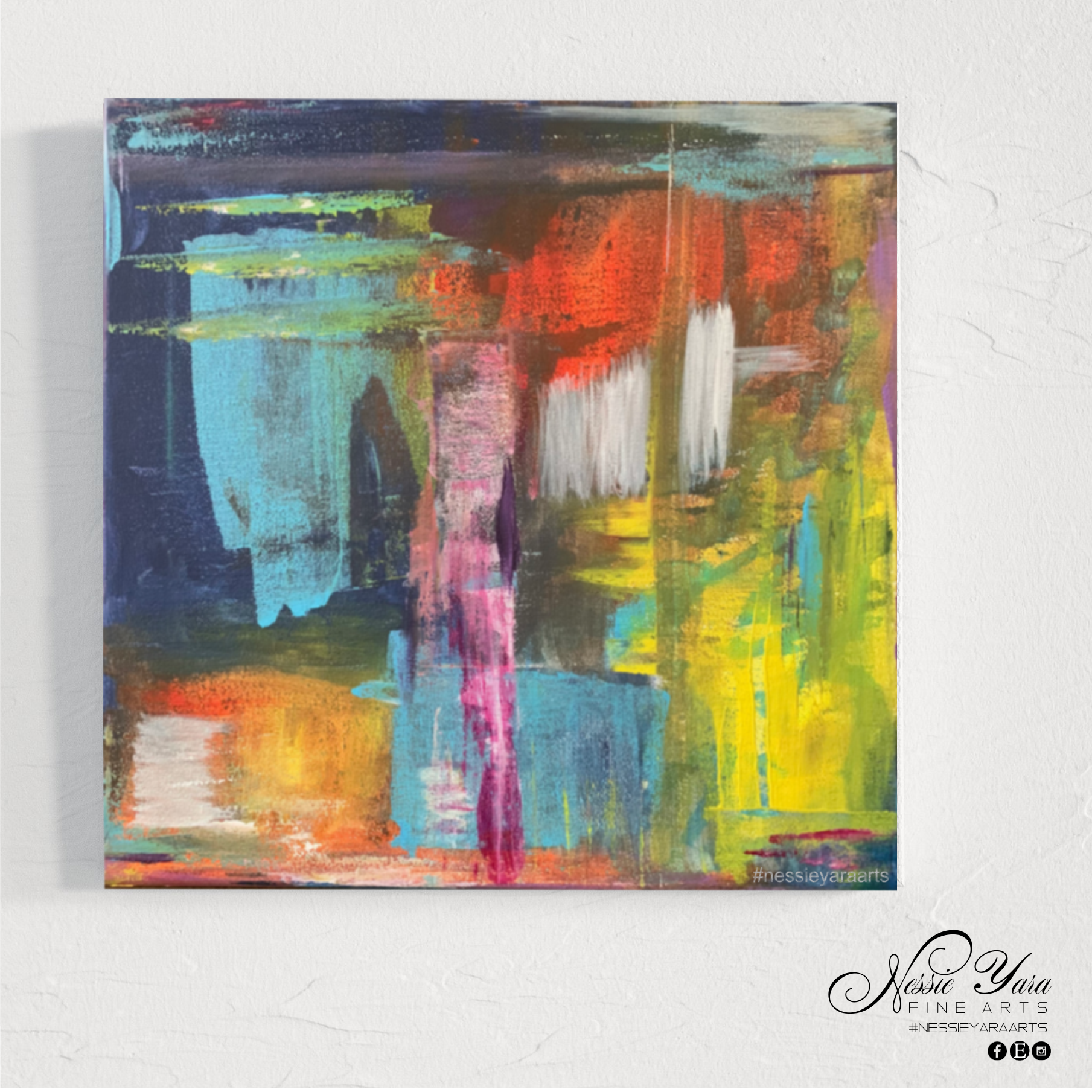 Attunement Precedes - Original Acrylic Painting by Nessie Yara - 12x12" (2021)