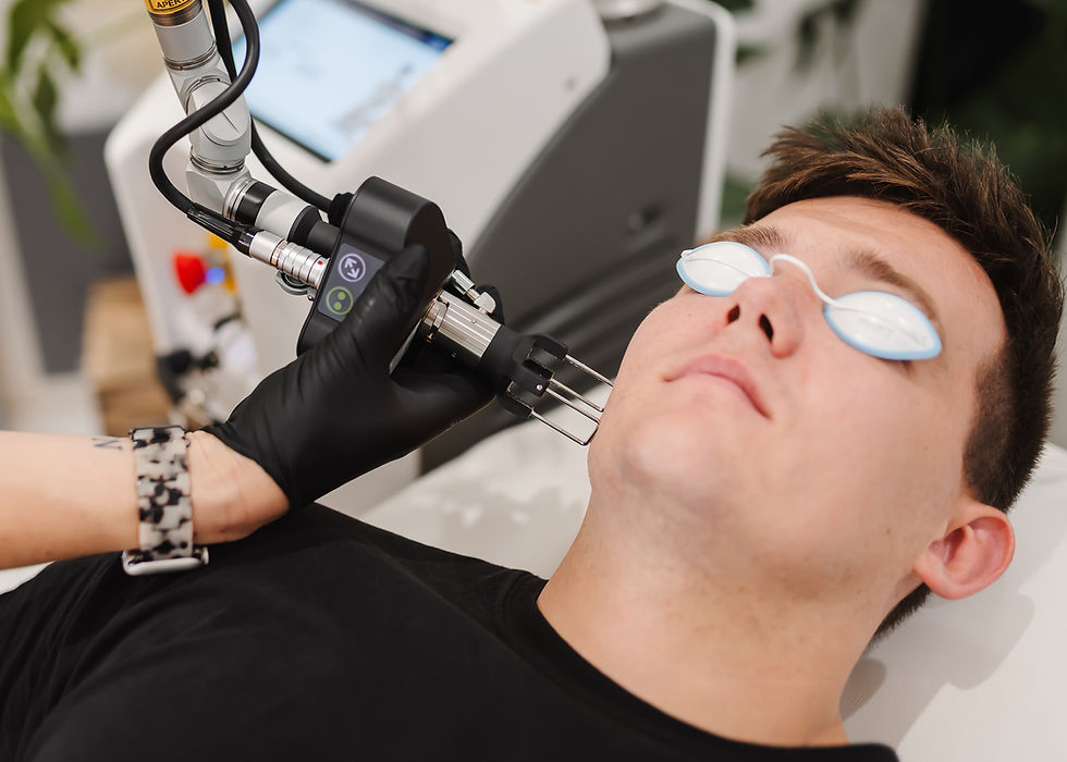 Man having CO2 laser treatment in Oxfordshire/Cotswolds