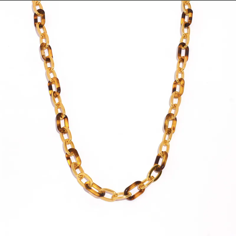 Miniatura: Collar Cadena Ambar y Gold