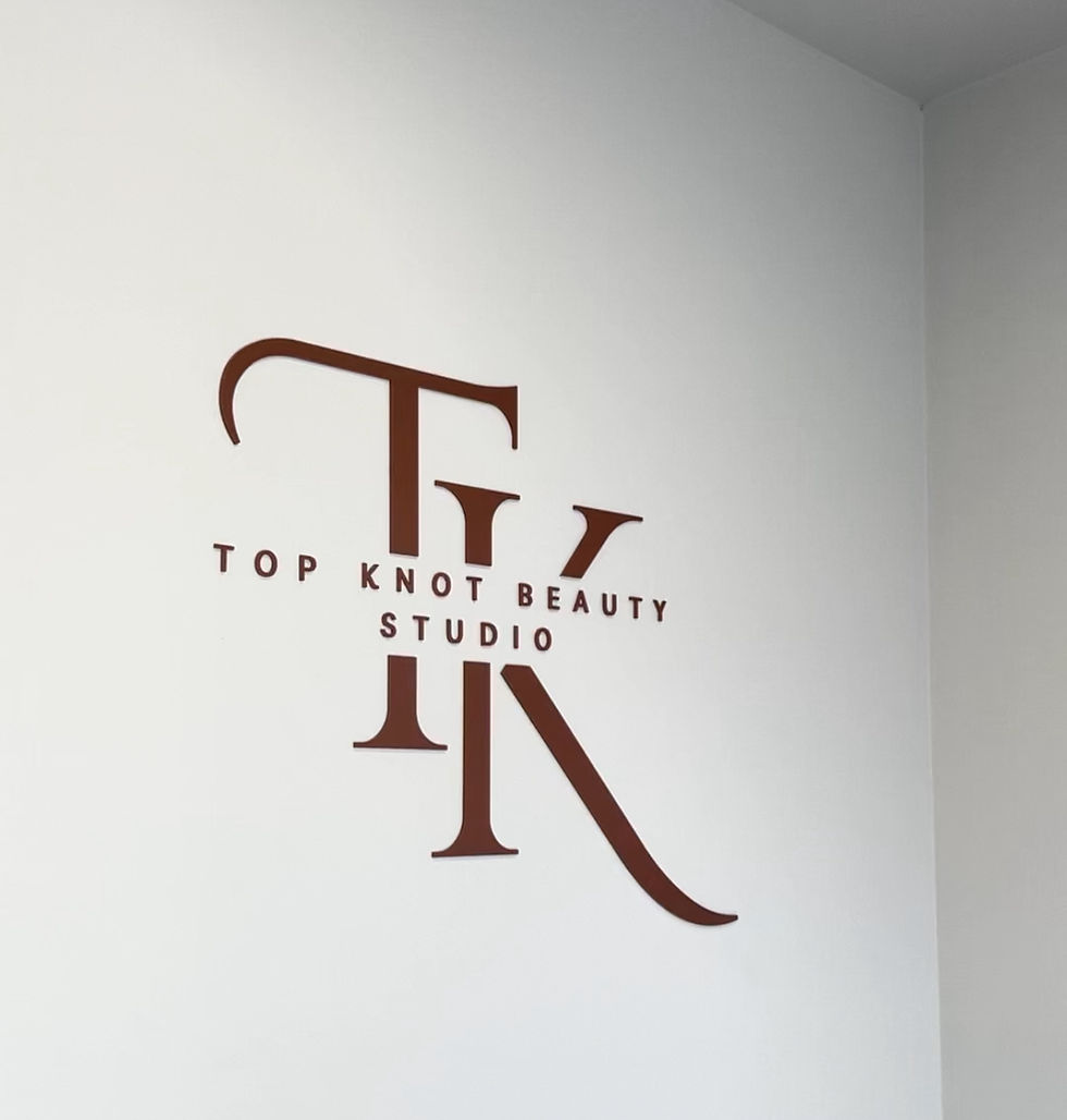 Top Knot Beauty Studio 3D Logo