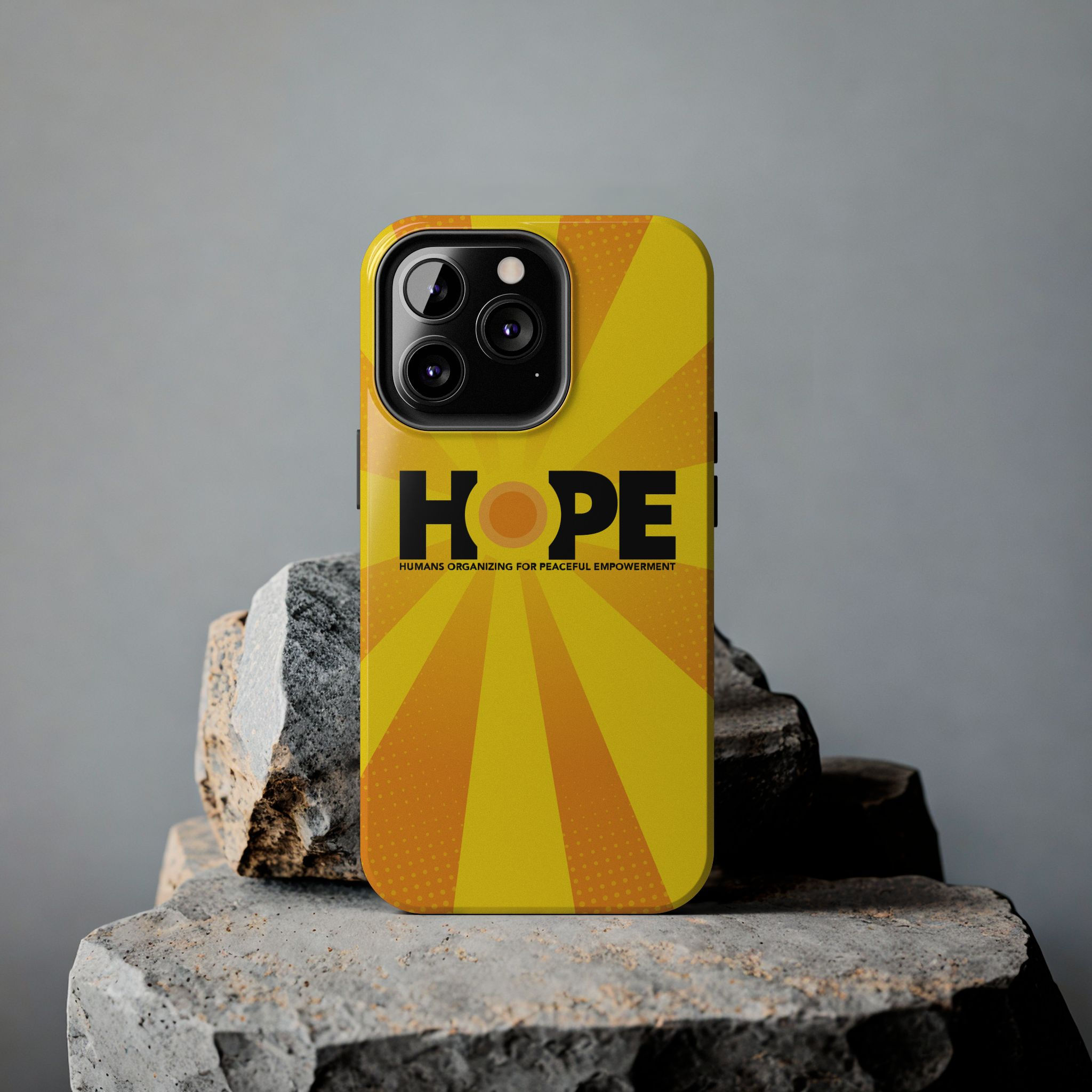 HOPE iPhone Case — with Sun Target Design (iPhones 12-17)