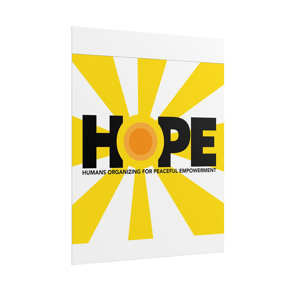 Thumbnail: Hope Sun Poster — Minimalist Inspirational Wall Art (Rolled Poster)