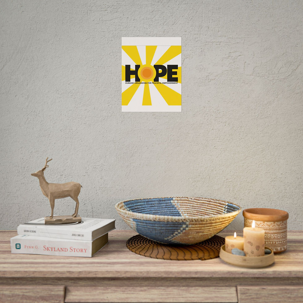 Thumbnail: Hope Sun Poster — Minimalist Inspirational Wall Art (Rolled Poster)