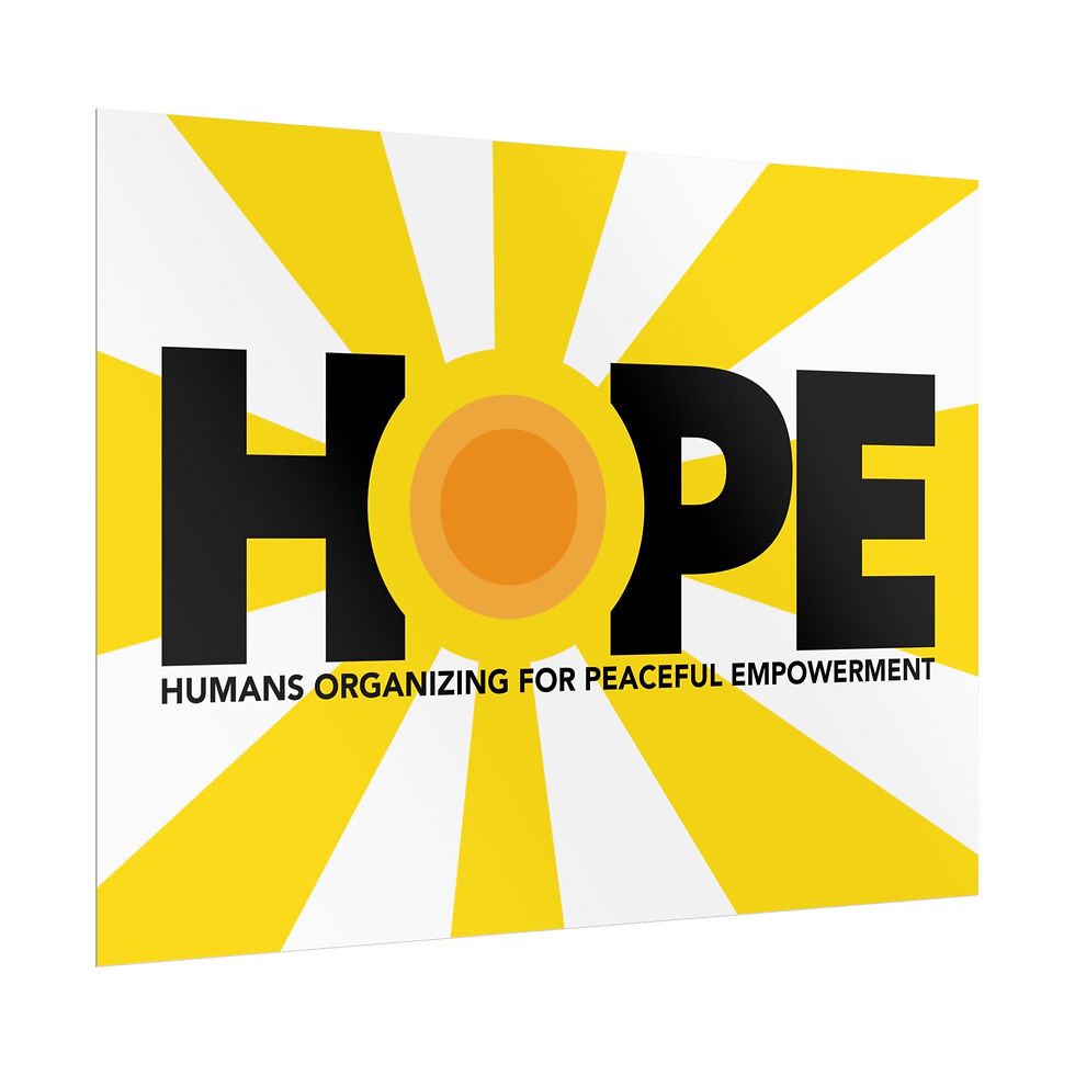 Thumbnail: Hope Sun Poster — Minimalist Inspirational Wall Art (Rolled Poster)
