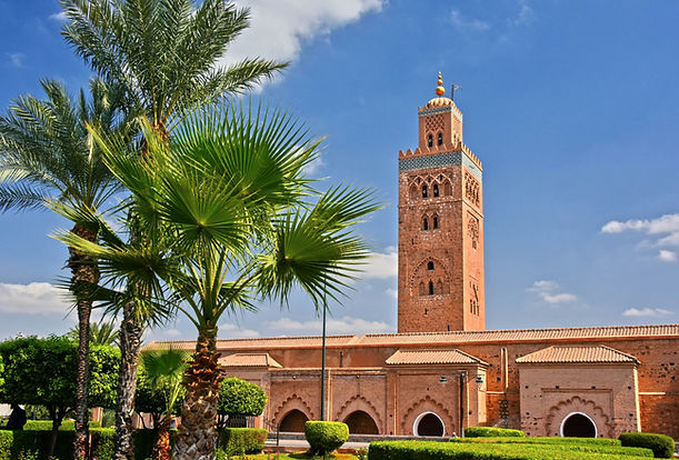 Koutoubia Mosque – Iconic 12th-century minaret, model for Seville's Giralda.
