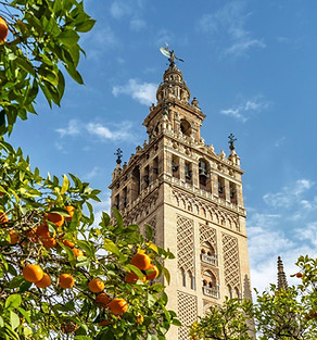 Seville's Giralda - Original 12th-century minaret, transformed into cathedral bell tower