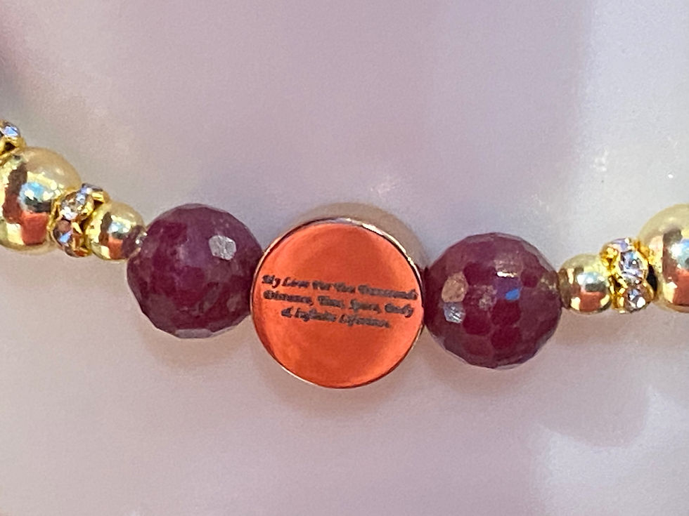 Thumbnail: Natural Ruby Infinity Bracelet