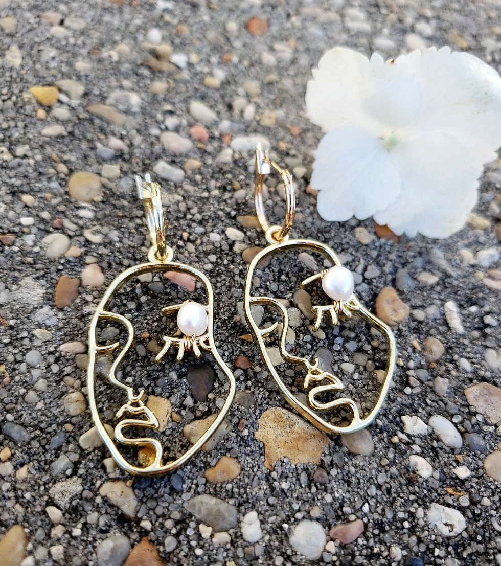 Thumbnail: Portia Abstract Face Earrings